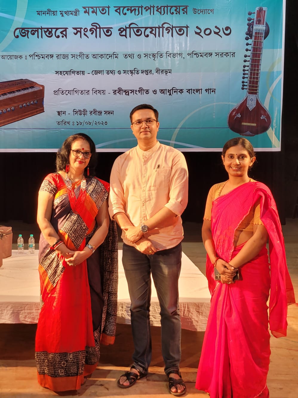 Bibhabendu as a music judge in Rajya Sangeet Academy